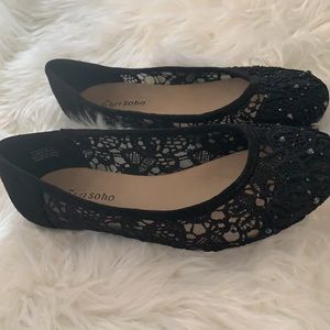Zigi Soho black sparkle flats